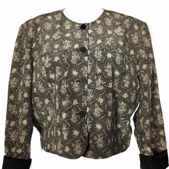 Kay Unger Jackets & Blazers - Vintage St. Gillian by Kay Unger Silk Crop Jacket